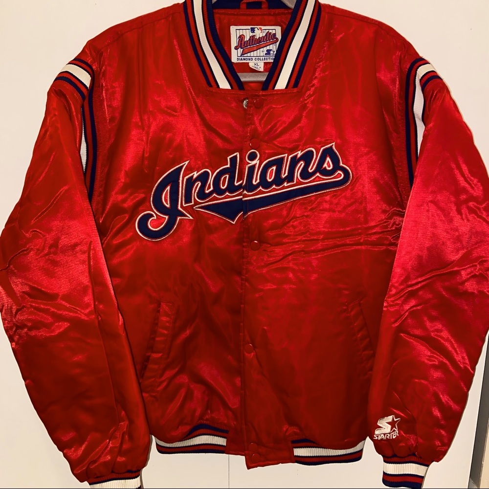 Vintage Starter Cleveland Indians Heavy Satin Jacket